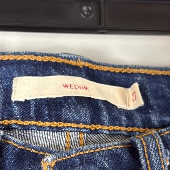 Levi's Wedgie Jeans Dark Blue Size 27 - Picture 3 of 9